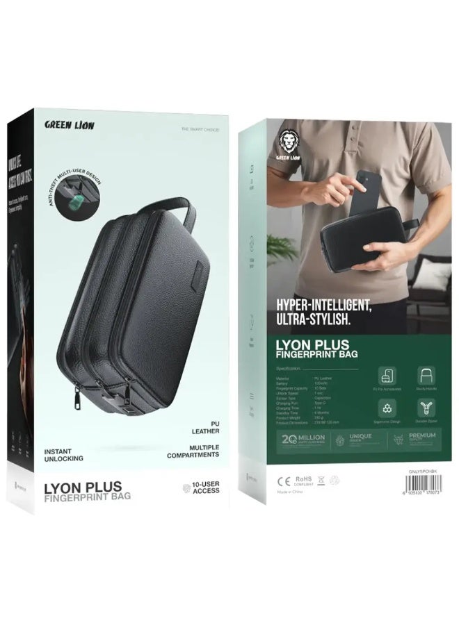 Green Lion Lyon Plus Smart Fingerprint Pouch - Black - Image 3